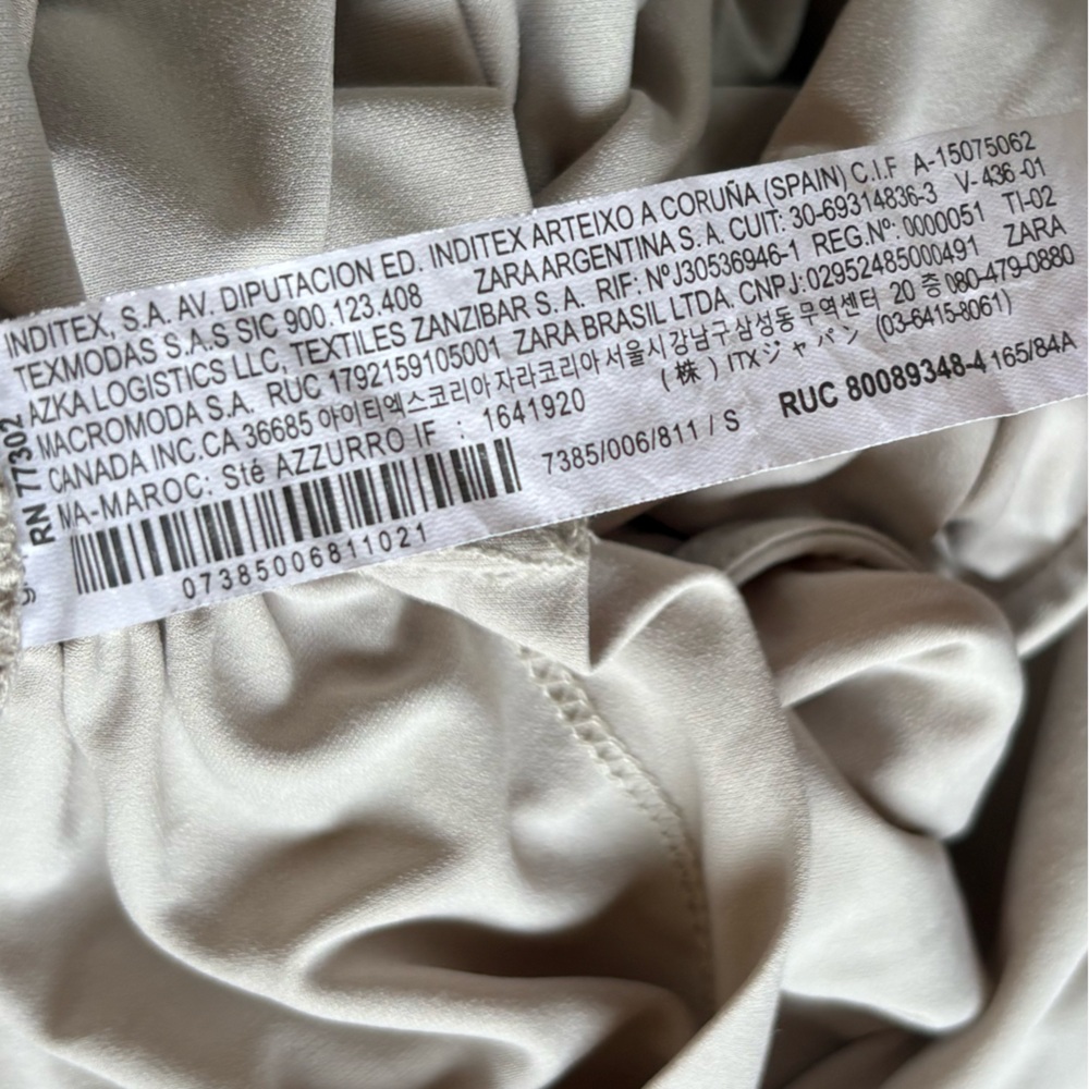 Zara Cream Draped Women's Top - Picture 8 of 9